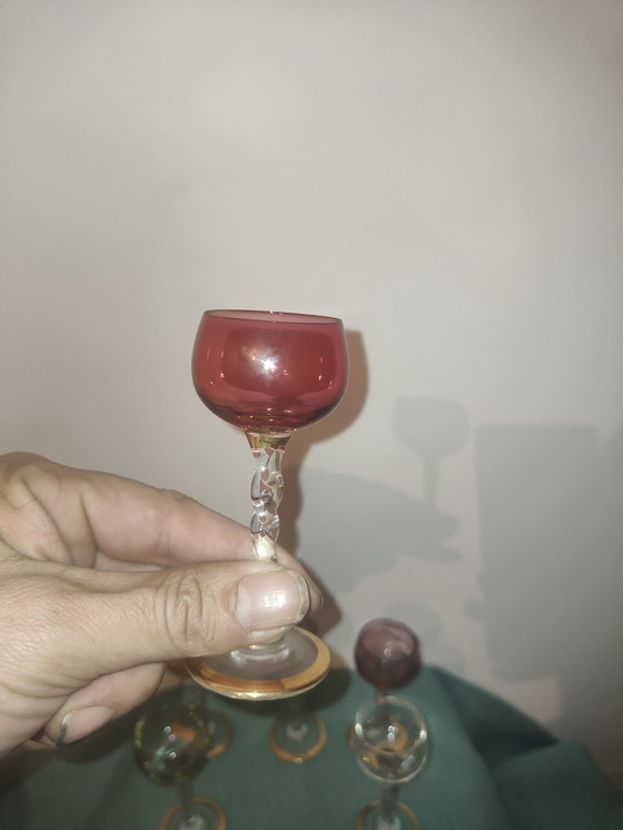 Image 1 of Verre A Pied Crystal Murano Pour Liqueur