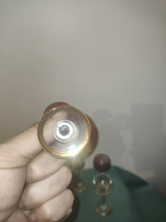 Image 1 of Verre A Pied Crystal Murano Pour Liqueur