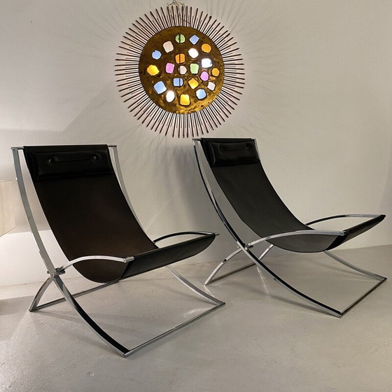 Image 1 of Paire de fauteuils vintage "Luisa" de Marcello Cuneo pour Mobel, 1970