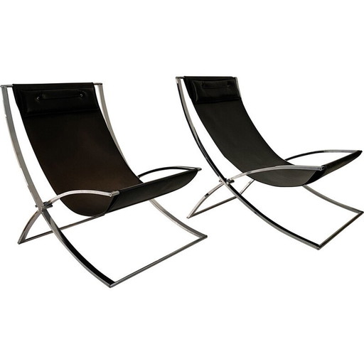 Paire de fauteuils vintage "Luisa" de Marcello Cuneo pour Mobel, 1970