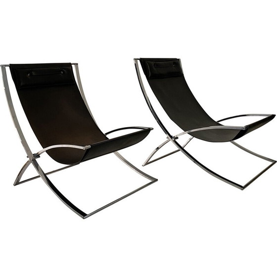 Image 1 of Paire de fauteuils vintage "Luisa" de Marcello Cuneo pour Mobel, 1970