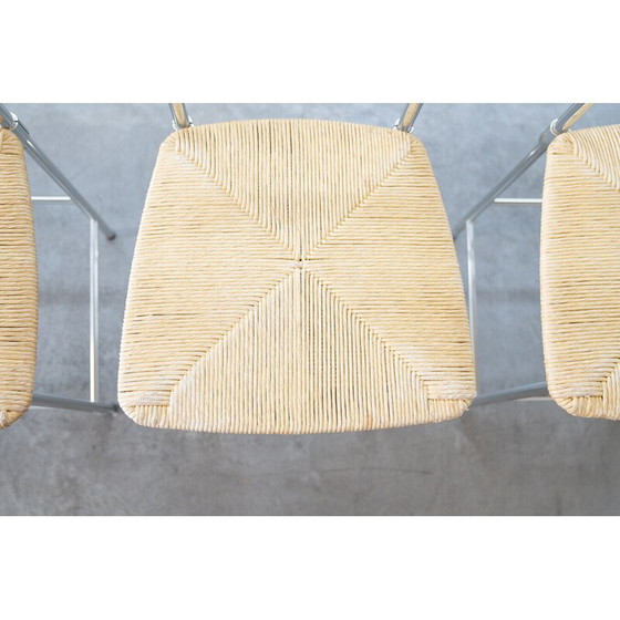 Image 1 of Lot de 6 chaises vintage Bagutta en aluminium pour Ycami, Italie 1970