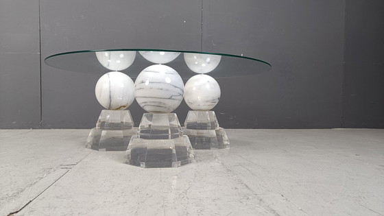 Image 1 of Table basse sphérique en marbre par Roche Bobois, 1980S