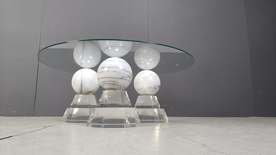 Image 1 of Table basse sphérique en marbre par Roche Bobois, 1980S