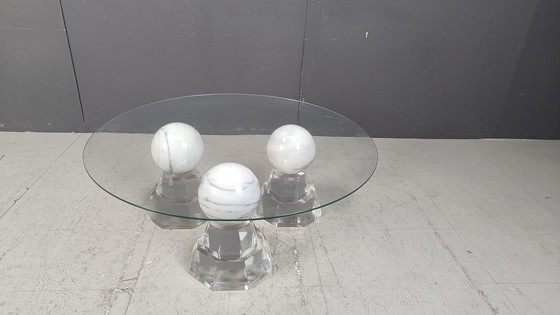 Image 1 of Table basse sphérique en marbre par Roche Bobois, 1980S
