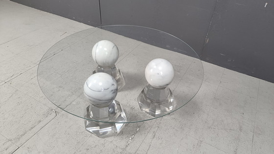 Image 1 of Table basse sphérique en marbre par Roche Bobois, 1980S