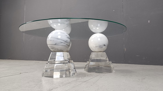 Image 1 of Table basse sphérique en marbre par Roche Bobois, 1980S