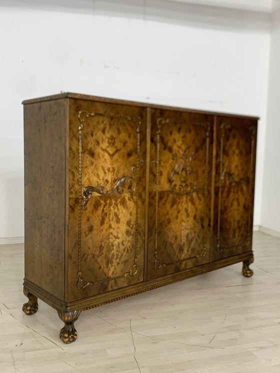 Image 1 of Armoire à linge antique armoire highboard vers 1900