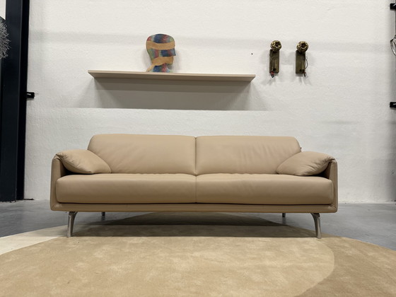 Image 1 of Leolux Bora Balanza Canapé 3 places cuir Ceras Shell