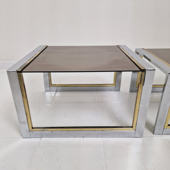 Image 1 of Ensemble de 3 tables gigognes Modern Regency par Belgo Chrom, 1980's
