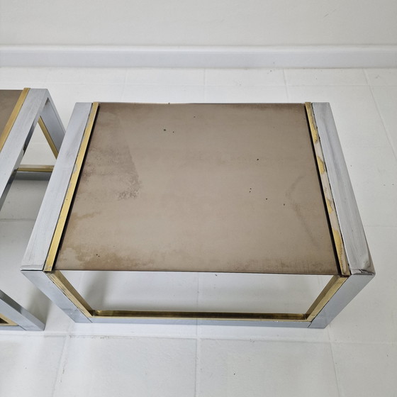 Image 1 of Ensemble de 3 tables gigognes Modern Regency par Belgo Chrom, 1980's