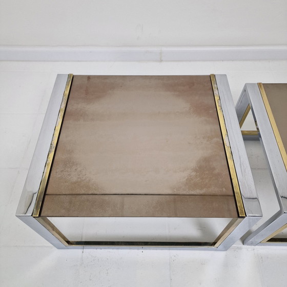 Image 1 of Ensemble de 3 tables gigognes Modern Regency par Belgo Chrom, 1980's