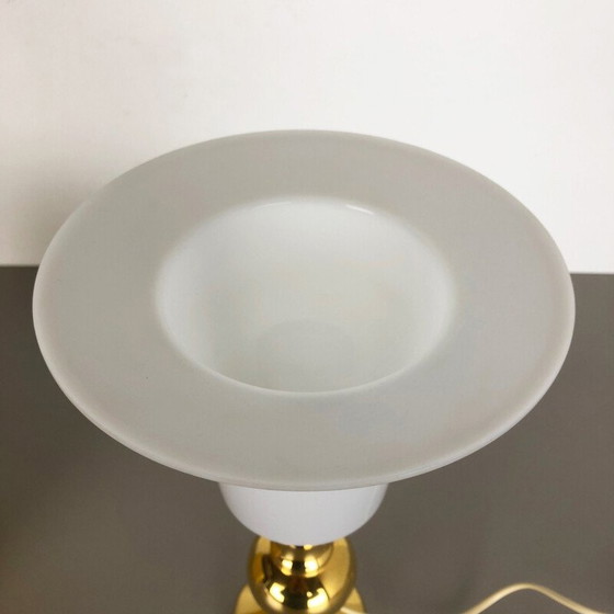 Image 1 of Lampe vintage en soie jaune et verre par Uno et Östen Kristiquil pour Luxus Vittsjö, Suède 1970