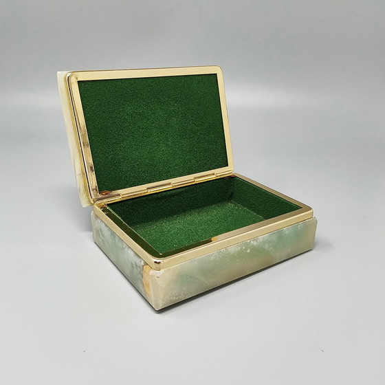 Image 1 of Boîte étonnante des années 1960 en onyx. Fabriquée en Italie