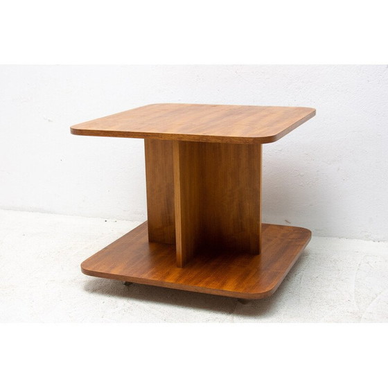 Image 1 of Table basse de bureau vintage sur roulettes, Tchécoslovaquie 1970
