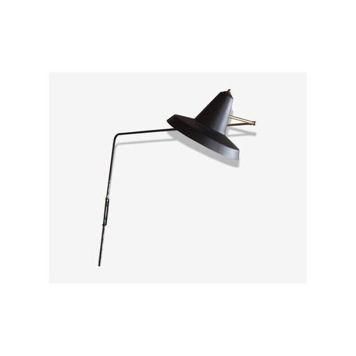 Applique vintage articulée en métal noir 1950