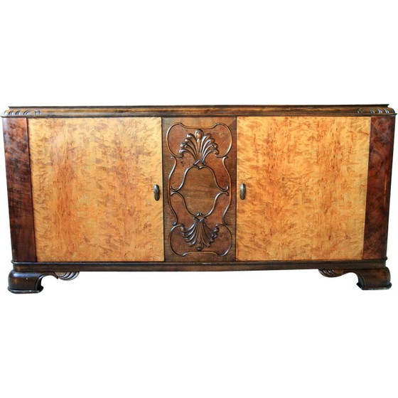 Image 1 of Buffet vintage français Art Déco en ronce d'érable