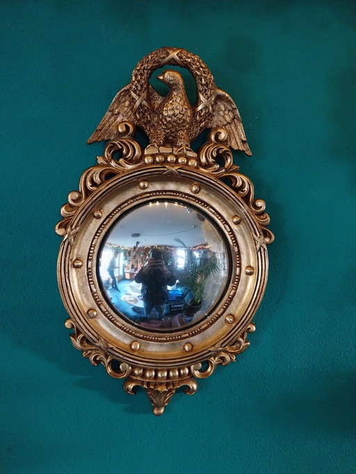 1 X Miroir de maître d'hôtel doré. 1930'S