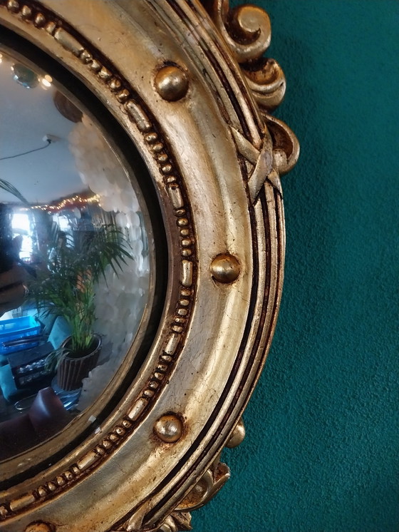 Image 1 of 1 X Miroir de maître d'hôtel doré. 1930'S