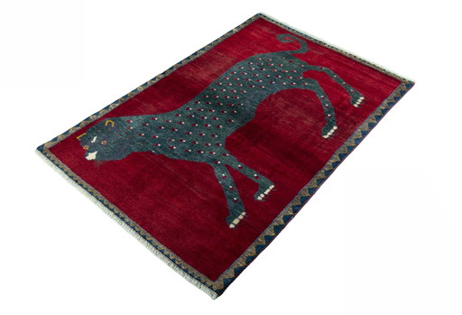 Tapis Gabbeh Nomade noué à la main - 154 X 101 cm