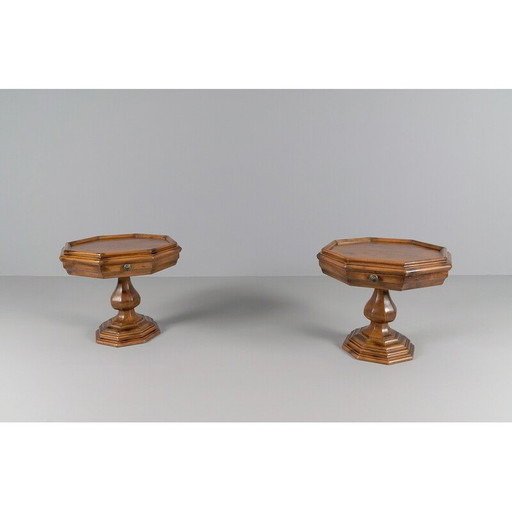 Paire de tables de chevet octogonales, 1960