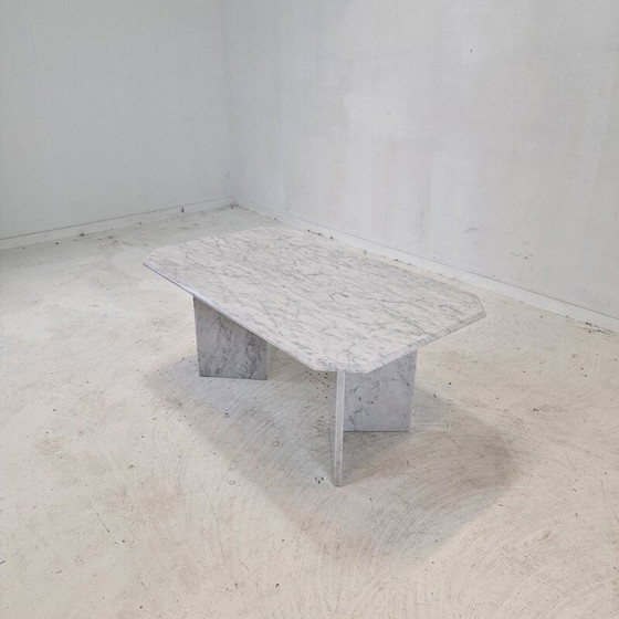 Image 1 of Table basse vintage en marbre, Italie 1980