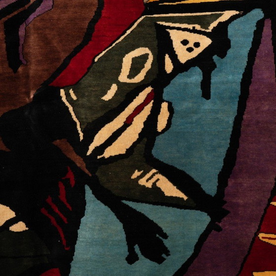 Image 1 of Tapis vintage en laine mérinos noué à la main
