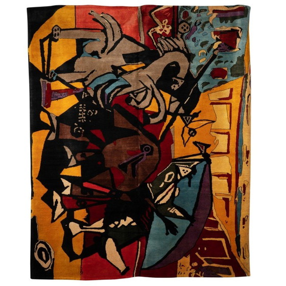Image 1 of Tapis vintage en laine mérinos noué à la main