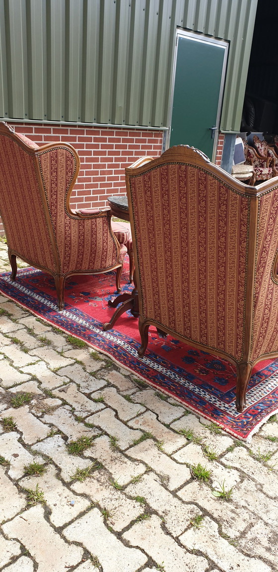 Image 1 of Fauteuils Louis Baroque avec pouf