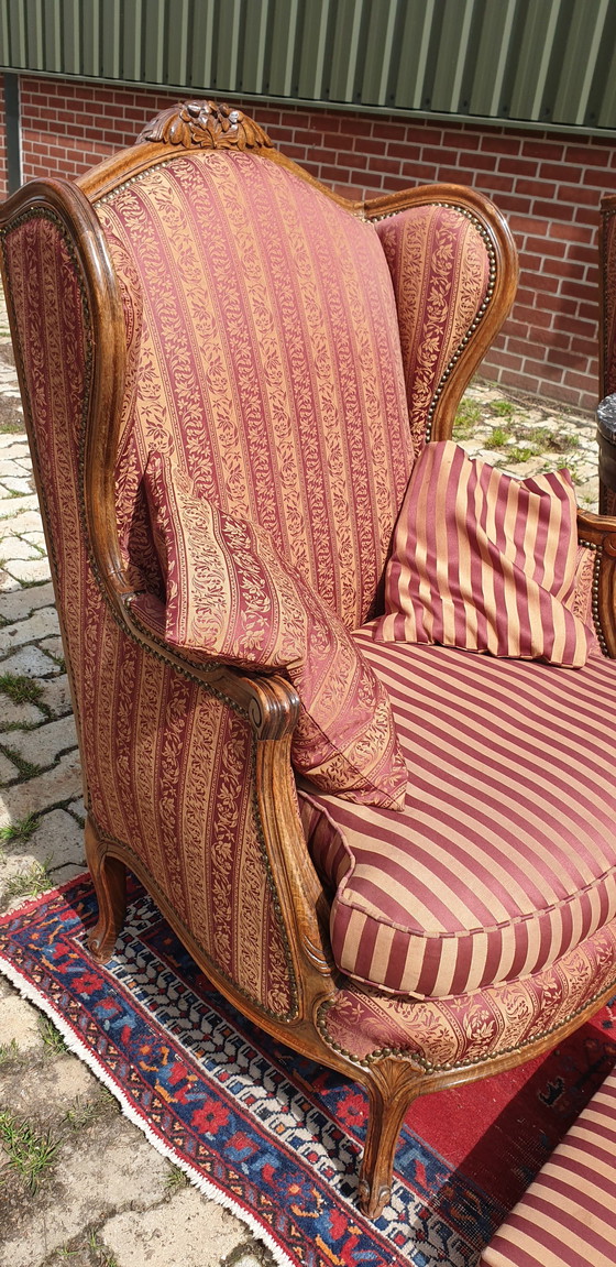 Image 1 of Fauteuils Louis Baroque avec pouf