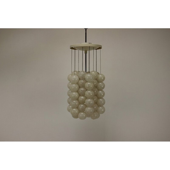 Image 1 of Lampe suspendue vintage "Bubble" en métal et plastique par Josef Hurka pour Napako, Tchécoslovaquie 1970