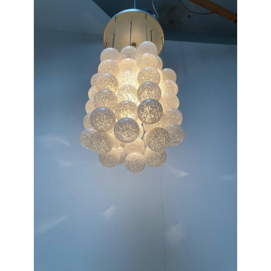 Image 1 of Lampe suspendue vintage "Bubble" en métal et plastique par Josef Hurka pour Napako, Tchécoslovaquie 1970