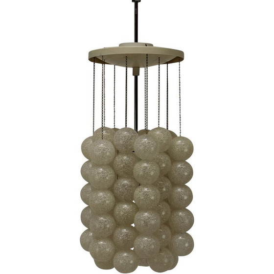 Image 1 of Lampe suspendue vintage "Bubble" en métal et plastique par Josef Hurka pour Napako, Tchécoslovaquie 1970
