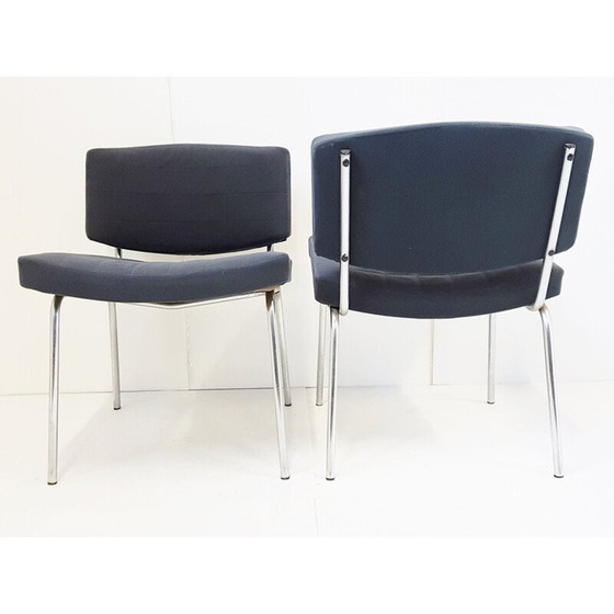 Image 1 of Ensemble de 6 chaises de conseil vintage par Pierre Guariche pour Meurop