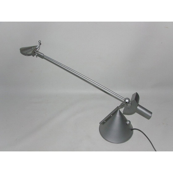 Image 1 of Lampe de bureau suspendue vintage en métal et aluminium, 1980