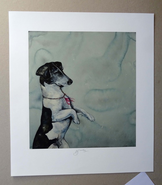 Image 1 of Bruno Bruni - Mon chien - Meneloa - Giclèe 2017 - Signé à la main