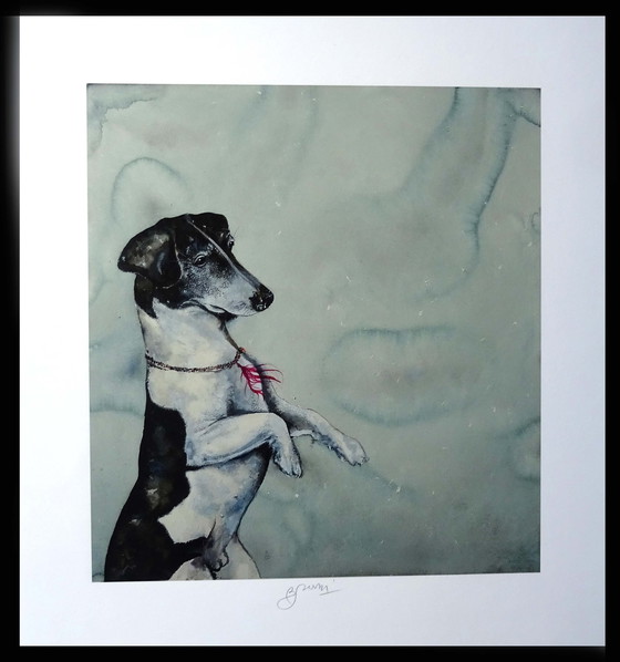 Image 1 of Bruno Bruni - Mon chien - Meneloa - Giclèe 2017 - Signé à la main