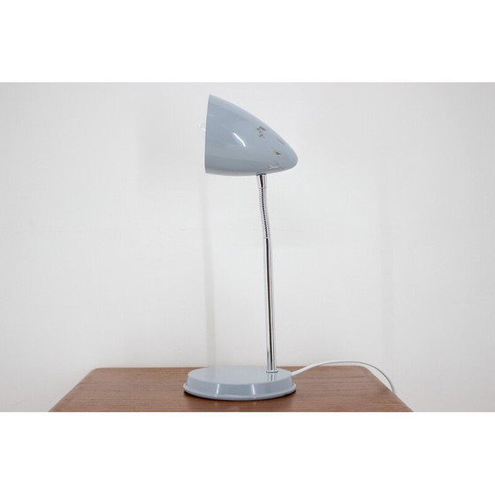 Image 1 of Lampe de table grise vintage, Tchécoslovaquie 1970