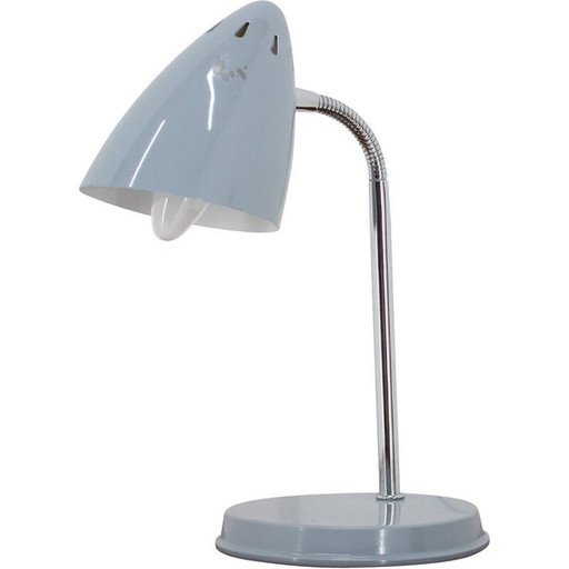 Lampe de table grise vintage, Tchécoslovaquie 1970