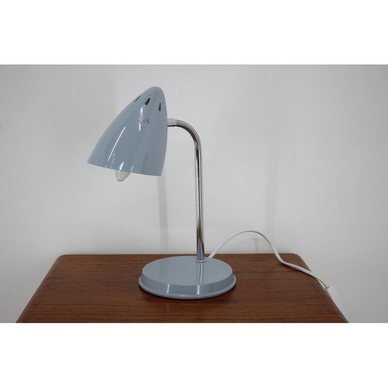 Image 1 of Lampe de table grise vintage, Tchécoslovaquie 1970