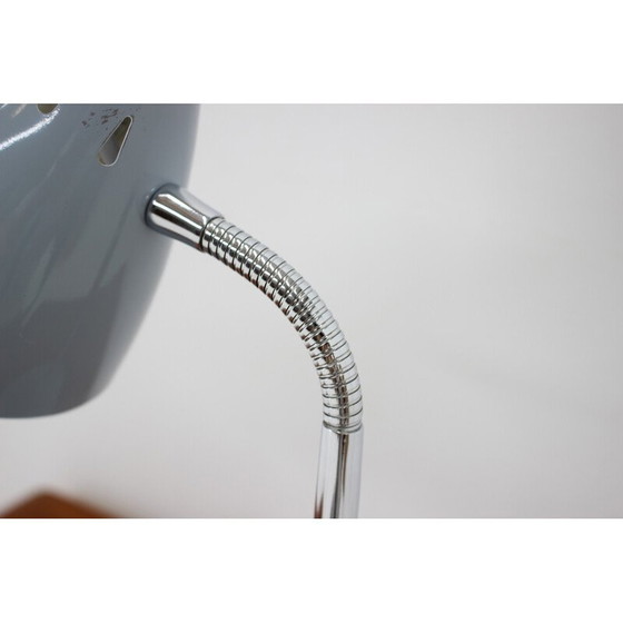 Image 1 of Lampe de table grise vintage, Tchécoslovaquie 1970