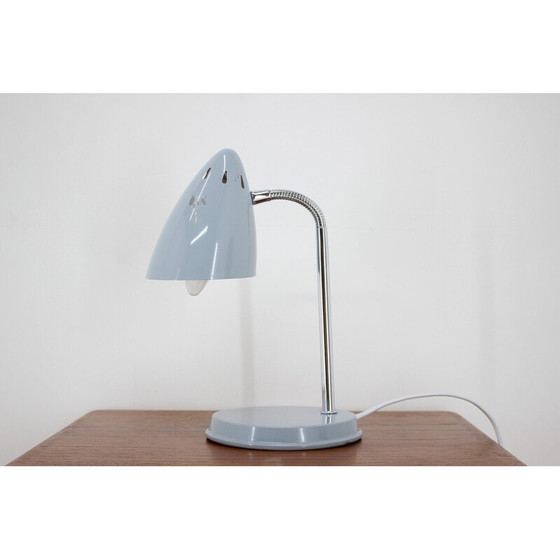 Image 1 of Lampe de table grise vintage, Tchécoslovaquie 1970