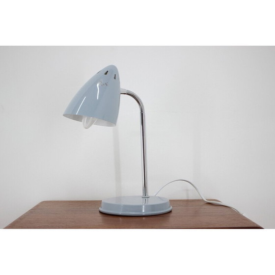Image 1 of Lampe de table grise vintage, Tchécoslovaquie 1970