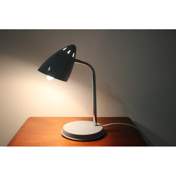 Image 1 of Lampe de table grise vintage, Tchécoslovaquie 1970