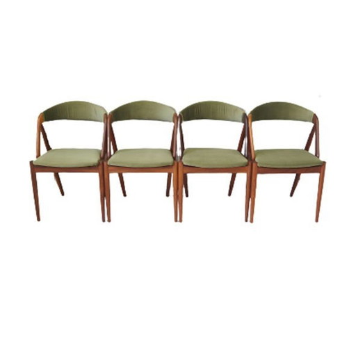 Ensemble de quatre chaises en bois de rose, Design danois, 70S, Designer : Kai Kristiansen