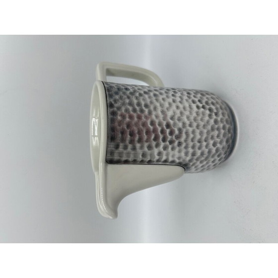 Image 1 of Service à thé vintage Art déco en métal martelé et porcelaine pour Wmf, 1930