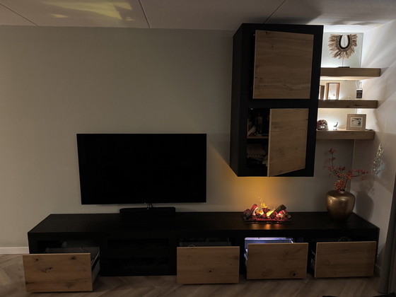 Image 1 of Meuble TV avec cheminée d'ambiance | Dimplex Cassette | Woodmex