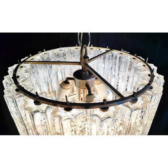 Image 1 of Lustre vintage Tronchi en verre de Murano par Toni Zuccheri pour Venini, Italie 1960