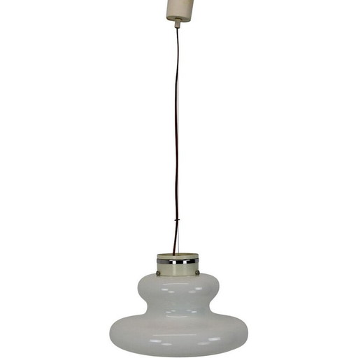 Lampe suspendue vintage en verre par Napako, Tchécoslovaquie 1960