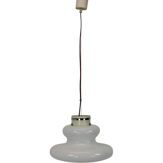 Image 1 of Lampe suspendue vintage en verre par Napako, Tchécoslovaquie 1960